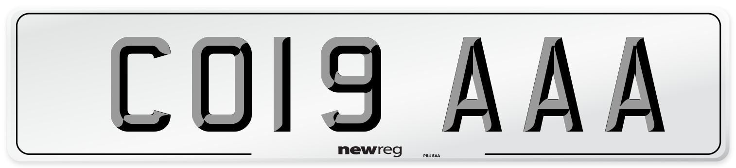 CO19 AAA Number Plate from New Reg
